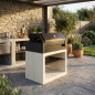 Module de barbecue encastrable Kitaway Otte 84 x 63 x 101 cm | Base texturée pour barbecue de jardin extérieur
