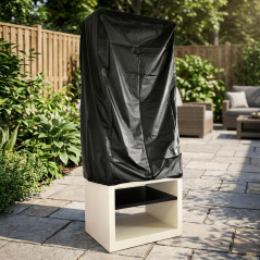 Kitaway Schwarze Grillabdeckung 89x64x165 cm | Schützende Grillabdeckung | Wasserdichte Schutzhülle für den Außenbereich