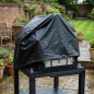 Ofenabdeckung 102x102x100 cm Schwarz | Schutzhülle für den Außenbereich | Wasserdichter Schutz für Gartenöfen