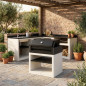 Modulo Grill para Barbacoa de Obra Kitaway Otte 84x63x101 cm | Base Blanca/Negra para Barbacoa de Jardín Exterior