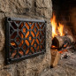 Rejilla de Ventilación de Hierro Fundido para Encastrar 18x12 cm Negra | Rejilla Decorativa para Chimeneas