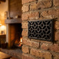 Griglia di ventilazione rettangolare in ghisa per installazione a incasso 16x10 cm nera | Griglia decorativa