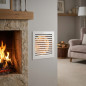 Rejilla de Ventilación de Aire Caliente con Motor 17x17 cm | Rejilla Extractora Motorizada con Termostato Chimeneas y Estufas