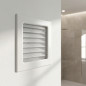 Fixed Ventilation Grille with White Pre-Frame, Slats and Mesh 17x17 cm | Ducts and Air