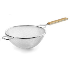 Double Mesh Stainless Steel Strainer 23cm | Colander for Industrial and Catering Kitchens | Ideal for All Types of Liquids