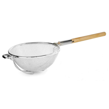 Coador de aço inoxidável com malha dupla de 30 cm | Escorredor para cozinhas industriais e serviços de alimentação | Ideal para