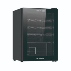 Adega climatizada Orbegozo com compressor para 20 garrafas | Refrigerador de garrafas com iluminação LED interna | Prateleiras c