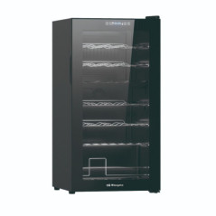 Orbegozo Wine Cooler with Compressor for 28 Bottles | Bottle Cooler with Interior LED Light | Chrome Shelves | Touch Panel