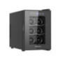 Orbegozo Wine Cooler for 6 Bottles | Bottle Cooler with Interior LED Light | Chrome Shelves | Touch Panel | Silent