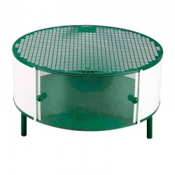 Cage d'éclosion pour poussins et nouveau-nés | Cage cylindrique anti-noyade | 72 x 72 x 38 cm | Chauffage uniforme