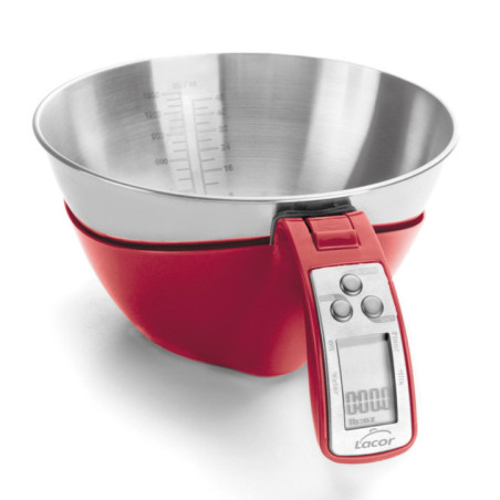 Balança de Cozinha de 5kg | Balança de Cozinha Digital com Tigela Removível | Balança de Cozinha em Aço Inoxidável | Pesagem de