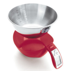 Bilancia da cucina da 5 kg | Bilancia digitale da cucina con ciotola rimovibile | Bilancia da cucina in acciaio inox | Pesatura