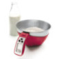 Bascula de Cocina 5 Kg | Peso de Cocina Digital con Bol Extraible | Bascula de Cocina de Acero | Peso Alimentos | Ø21 cm
