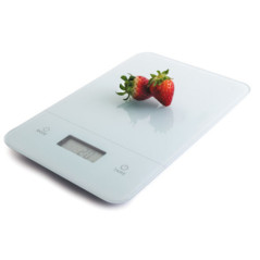 Bascula de Cocina 5 Kg | Peso de Cocina Digital | Bascula de Cocina de Cristal | Peso Alimentos G/OZ/ML/CUPS | 27x18x4 cm