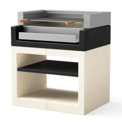 Modulo Grill para Barbacoa de Obra Kitaway 84x63x101 cm | Base Blanca/Negra para Barbacoa de Jardín Exterior