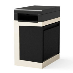 Modulo Basura para Barbacoa de Obra Kitaway 63x42x81 cm | Base Blanca/Negra para Barbacoa de Jardín Exterior