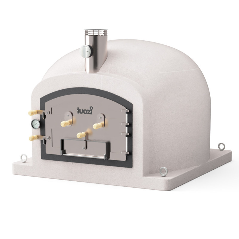 Kitaway Barbecue Oven 120x120x65 cm White | Professional Wood Oven and Pressure Gauge