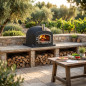 Kitaway BBQ Oven 120x120x65 cm Black | Wood Burning Oven with Professional Insulation and Pressure Gauge Kitaway BBQ Oven 120x120x65 cm Black | Wood Burning Oven with Professional Insulation and Pressure Gauge