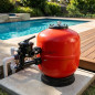 Star-Plus 500-mm-Sandfilter für Schwimmbecken mit 1 1/2"-Seitenventil | Monoblockfilter mit einer Kapazität von 9,5 m³/h für pri
