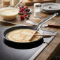 Sarten de Crepes 22 cm | Sarten para Tortitas 22 cm | Crepera de Hierro Natural | Antiadherente | Para Todo Tipo de Cocinas