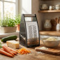 Ralador manual de alimentos | Ralador de 4 lados para diversos cortes | Fácil de limpar | Ideal para todos os tipos de alimentos