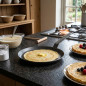 Sarten de Crepes 30 cm | Sarten para Tortitas | Crepera de Aluminio Forjado | Antiadherente | Para Vitroceramica, Gas, Electrica