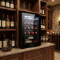 Cave à vin Orbegozo avec compresseur pour 20 bouteilles | Éclairage intérieur LED | Étagères chromées | Panneau tactile