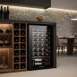 Vinoteca con Compresor para 28 Botellas Orbegozo | Enfriador de Botellas con Luz Interior LED | Estantes Cromados | Panel Tactil