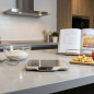 Bascula de Cocina 15 Kg | Peso de Cocina Digital | Bascula de Cocina de Acero | Peso Alimentos G/KG/OZ/LB | 31x25,6x2,5 cm
