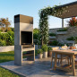 Barbecue encastrable Kitaway 84 x 63 x 223 cm avec grille 68,5 x 42 cm | Barbecue en béton gris et noir Barbecue encastrable Kitaway 84 x 63 x 223 cm avec grille 68,5 x 42 cm | Barbecue en béton gris et noir