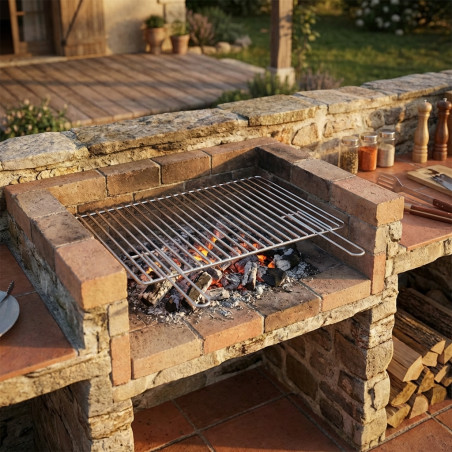 Churrasqueira embutida Kitaway Mini Grill em aço inoxidável 55,5x34 cm