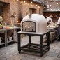 Forno Kitaway con base e ruote 100x100x65 cm Bianco | Dimensioni 100x100x170 cm | Forno a gas professionale con manometro Forno Kitaway con base e ruote 100x100x65 cm Bianco | Dimensioni 100x100x170 cm | Forno a gas professionale con manometro