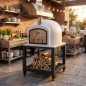 Forno Kitaway con base + a gas 100x100x65 cm bianco | Dimensioni 100x100x170 cm | Forno a gas professionale con manometro Forno Kitaway con base + a gas 100x100x65 cm bianco | Dimensioni 100x100x170 cm | Forno a gas professionale con manometro