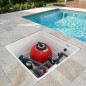 Système de purification d'eau pour piscine enterrée : filtre à sable Star Plus 500 mm avec vanne latérale 1 1/2 pouce et pompe A Système de purification d'eau pour piscine enterrée : filtre à sable Star Plus 500 mm avec vanne latérale 1 1/2 pouce et pompe A