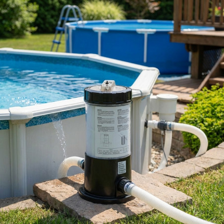 AstralPool 5000 l/h Cylindrical Cartridge Filter | Pool Filter for Above Ground Pools up to 20 m³ | Pool Filtration System