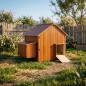Casa de Madera para Gallinas y otras Aves 113x82x87 cm | Gallinero de Madera con rampa y acceso lateral Casa de Madera para Gallinas y otras Aves 113x82x87 cm | Gallinero de Madera con rampa y acceso lateral