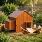 Casa de Madera para Gallinas y otras Aves 113x82x87 cm | Gallinero de Madera con rampa y acceso lateral Casa de Madera para Gallinas y otras Aves 113x82x87 cm | Gallinero de Madera con rampa y acceso lateral