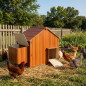 Pollaio in legno per galline e altri uccelli 113x82x87 cm | Pollaio in legno con rampa e accesso laterale