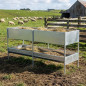 Galvanized Sheet Metal Sheep Feeder 118.5x65x100 cm | Outdoor Sheep Feeder for Livestock, 84 Kg Capacity | Expandable