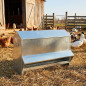 Comedouro externo para pássaros, patos e roedores, 100 kg, 97 x 60 x 66 cm | Comedouro galvanizado para pássaros e coelhos