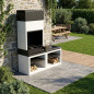 Kit de churrasqueira embutida + módulo de pia Kitaway 168x63x223 cm | Churrasqueira de concreto liso para jardim Kit de churrasqueira embutida + módulo de pia Kitaway 168x63x223 cm | Churrasqueira de concreto liso para jardim