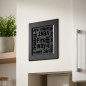 Griglia di ventilazione fissa con pre-telaio nero serie Alphabet 17x17 cm | Condotti e aria Griglia di ventilazione fissa con pre-telaio nero serie Alphabet 17x17 cm | Condotti e aria