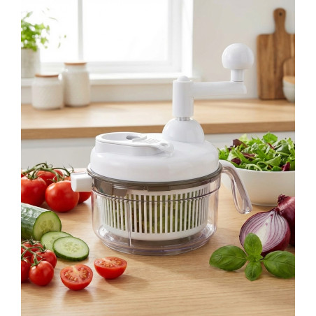 Mini tritatutto con 2 lame + frullatore manuale da 1 litro, Misure ø17x18