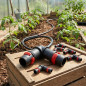 50 x 16mm Drip irrigation elbow with safety ring. Union for 16 mm diameter drip tube, black