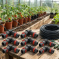 Lot de 10 Coude d'irrigation goutte à goutte de 16 mm avec anneau de sécurité. Union pour tube goutte à goutte diamètre 16 mm, n