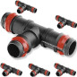 Lot de 300 Te cannelée 16mm avec anneau de sécurité pour goutte à goutte