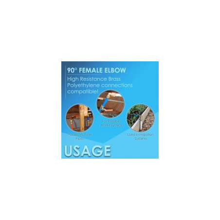 Pack 4 Te hembra Latón 63mm x 2'' para tuberia de polietileno 63 mm | Accesorio laton Certificado Aenor | Te rosca hembra