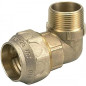Pack 4 Codo macho Latón 40mm x 1 1/4'' para tuberia de polietileno 40 mm | Accesorio laton Certificado Aenor | Codo rosca macho
