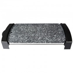 Plancha Grill eléctrica 2150W piedra antiadherente, termostato ajustable, 45x25cm, ideal para carnes y verduras