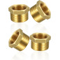 4 x 1 1/4 "x 1" brass reduced nut thread